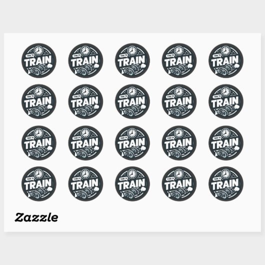 Zwart-wit Tijd om Sticker te trainen (Vel)
