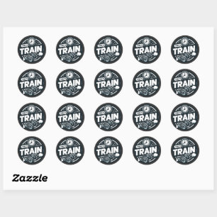 Zwart-wit Tijd om Sticker te trainen