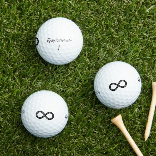 Zwart-wit Tijdloos Creatief Oneindig Symbool Golfballen (Insitu Gras)