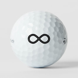 Zwart-wit Tijdloos Creatief Oneindig Symbool Golfballen