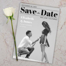 Zwart-wit tijdschrift omslagfoto & typografie 