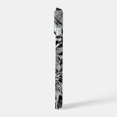 Zwart-Wit Tijger Gezicht iPhone 15 Case (Linkerkant)
