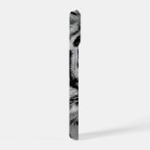Zwart-Wit Tijger Gezicht iPhone 15 Case (Rechterkant)