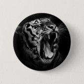 Zwart & Wit Tijger Inspirerend Ronde Button 5,7 Cm (Voorkant)