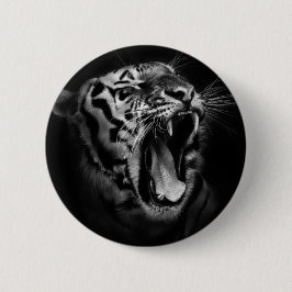 Zwart & Wit Tijger Inspirerend Ronde Button 5,7 Cm