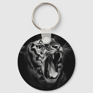 Zwart & Wit Tijger Inspirerend Sleutelhanger