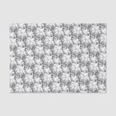 Zwart-wit Tijger Silhouet Weefselpapier Tissuepapier (Voorkant)