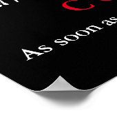 Zwart Wit Tijger Vertrouwen Quote Inspirerend Poster (Hoek)