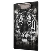 Zwart-wit tijgergezicht #2 klembord (Links)