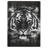 Zwart-wit tijgergezicht #2 klembord (Achterkant)