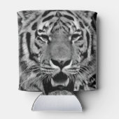 Zwart-wit tijgergezicht blikjeskoeler (Achterkant)