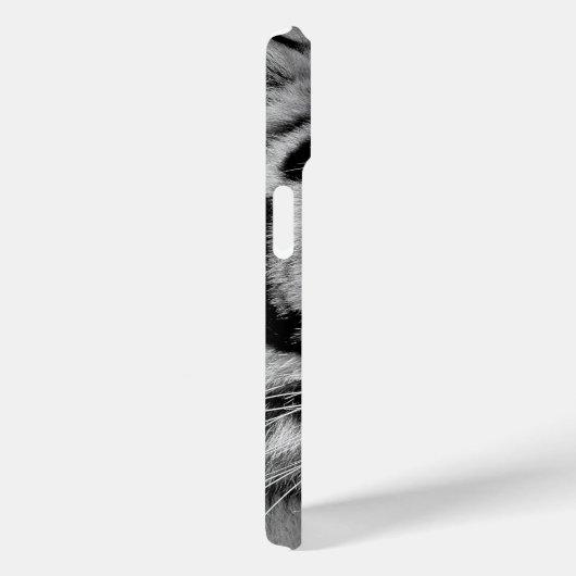 Zwart-wit tijgergezicht Case-Mate iPhone case (Achterkant / Rechts)