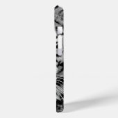 Zwart-wit tijgergezicht Case-Mate iPhone case (Achterkant / Links)