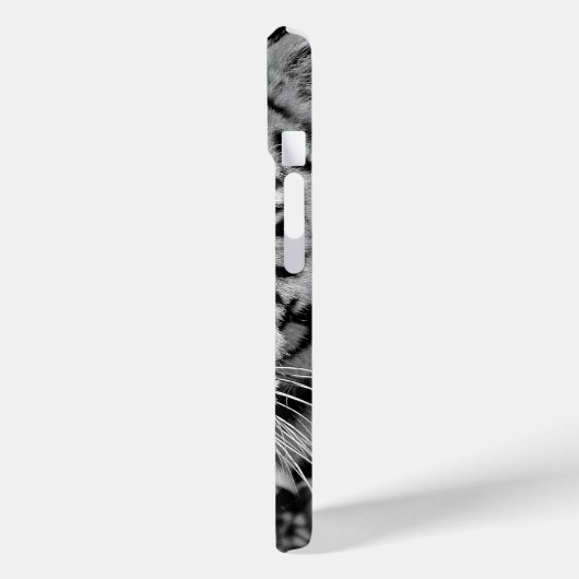 Zwart-wit tijgergezicht Case-Mate iPhone case (Achterkant / Links)