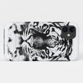 Zwart-wit tijgergezicht dicht Case-Mate iPhone case (Achterkant (horizontaal))