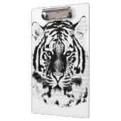 Zwart-wit tijgergezicht klembord (Links)