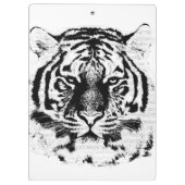 Zwart-wit tijgergezicht klembord (Achterkant)