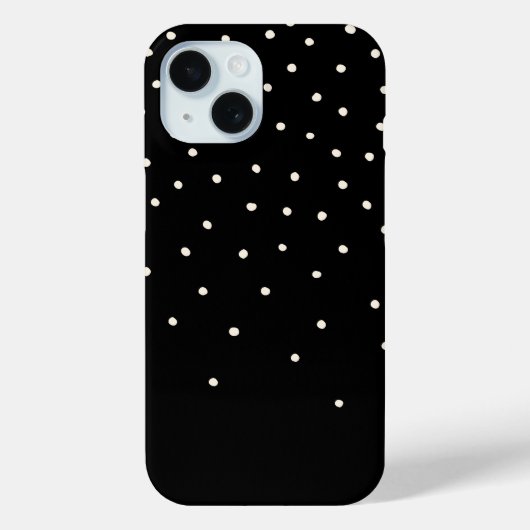 Zwart-wit Tiny Polka Dot Handgemaakt Onregelmatig Case-Mate iPhone Case (Achterkant)