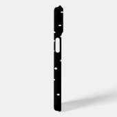 Zwart-wit Tiny Polka Dot Handgemaakt Onregelmatig Case-Mate iPhone Case (Achterkant / Rechts)