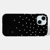 Zwart-wit Tiny Polka Dot Handgemaakt Onregelmatig Case-Mate iPhone Case (Achterkant (horizontaal))