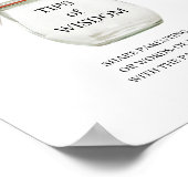 Zwart & Wit Tip Jar Poster (Hoek)