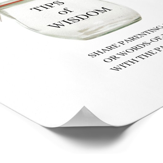 Zwart & Wit Tip Jar Poster (Hoek)