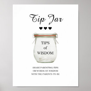 Zwart & Wit Tip Jar Poster
