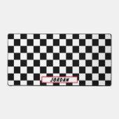 Zwart wit toetsenbord Patroon op maat Bureaumat (Voorkant)