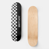 Zwart-wit toetsenbord persoonlijk skateboard (Voorkant)