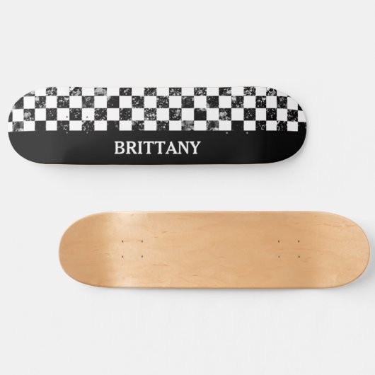 Zwart-wit toetsenbord persoonlijk skateboard (Horizontaal)