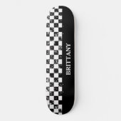Zwart-wit toetsenbord persoonlijk skateboard (Voorkant)