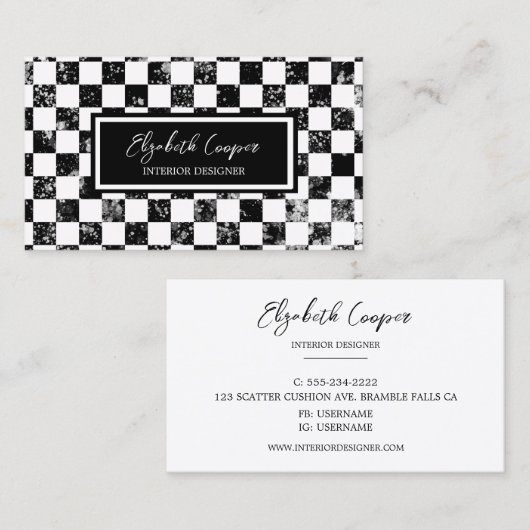 Zwart-wit toetsenbord visitekaartje (Voorkant / Achterkant)