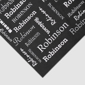 Zwart-wit toevoegen Naam op maat Tissuepapier (Detail)