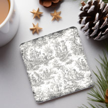  zwart-wit Toile de Jouy patroon