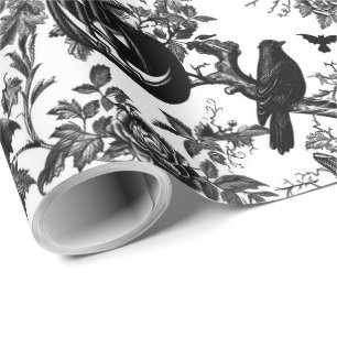 Zwart-wit toile Halloween Cadeaupapier