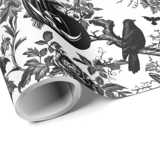 Zwart-wit toile Halloween Cadeaupapier (Rol Hoek)