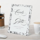 Zwart & Wit  Toile Kaarten & Geschenken Trouwen Reclamebord Met Voetstuk (Insitu)