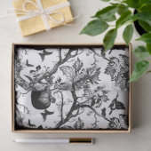 Zwart-wit toilet Halloween Tissuepapier (Geschenk)