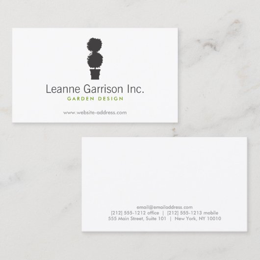 ZWART-WIT TOPIAIR LOGO Visitekaartje (Voorkant / Achterkant)