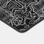 Zwart-wit Topografisch bureaumat XXL (Hoek)
