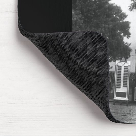 Zwart-wit toren muismat (Hoek)