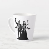 Zwart-wit tot de dood latte mok (Linkerhoek)