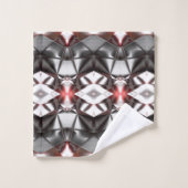 Zwart-wit tot ruby-rapport, virtuele vormen bad handdoek (Wasdoekje)