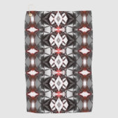 Zwart-wit tot ruby-rapport, virtuele vormen golfhanddoek (Voorkant)