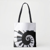 Zwart-wit Tote Bag (Voorkant)