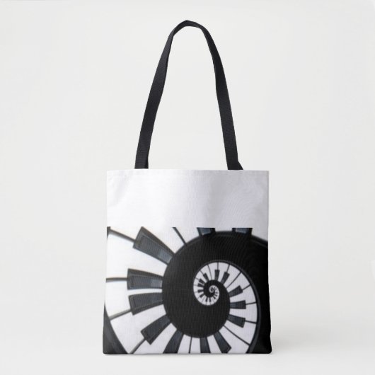 Zwart-wit Tote Bag (Voorkant)