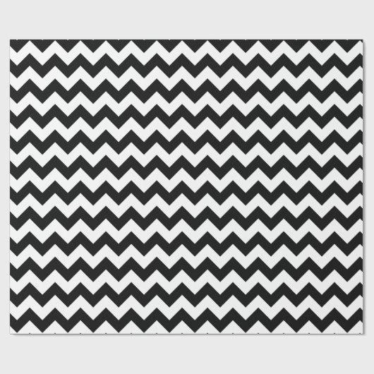 Zwart-wit traditioneel Chevron-ontwerp Cadeaupapier (Vlak)