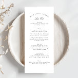 Zwart Wit Traditionele Kalligrafie Formele Bruilof Menu<br><div class="desc">Dit ontwerp maakt deel uit van een collectie; Neem contact met mij op als u hulp nodig hebt bij het vinden van passende design of producten; Ook verkrijgbaar in alternatieve kleuren</div>