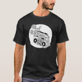 Zwart-wit Transvaal Daisy Boombox T-shirt (Voorkant)