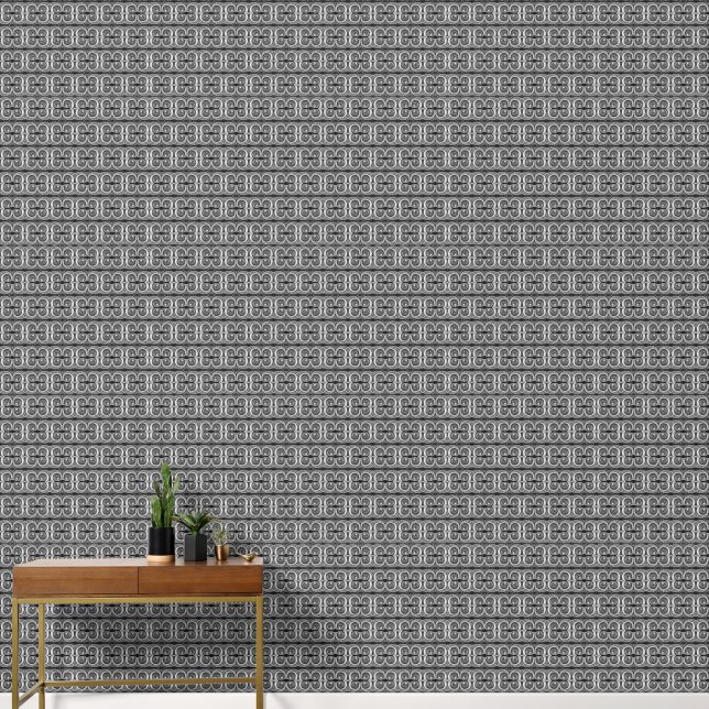 Zwart-wit trappenhuis klein behang (Hal)